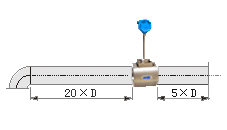 智能渦街流量計直管段安裝要求示意圖三