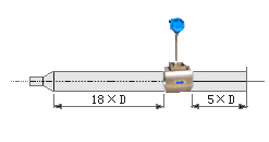 插入式渦街流量計(jì)直管段安裝要求示意圖二